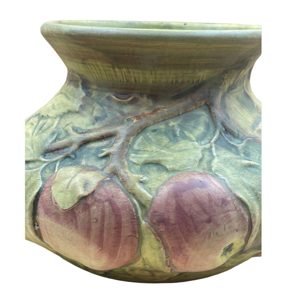 Weller Baldin Apple Pottery Vase Bowl Antique Large and Heavy - Picture 5 of 15